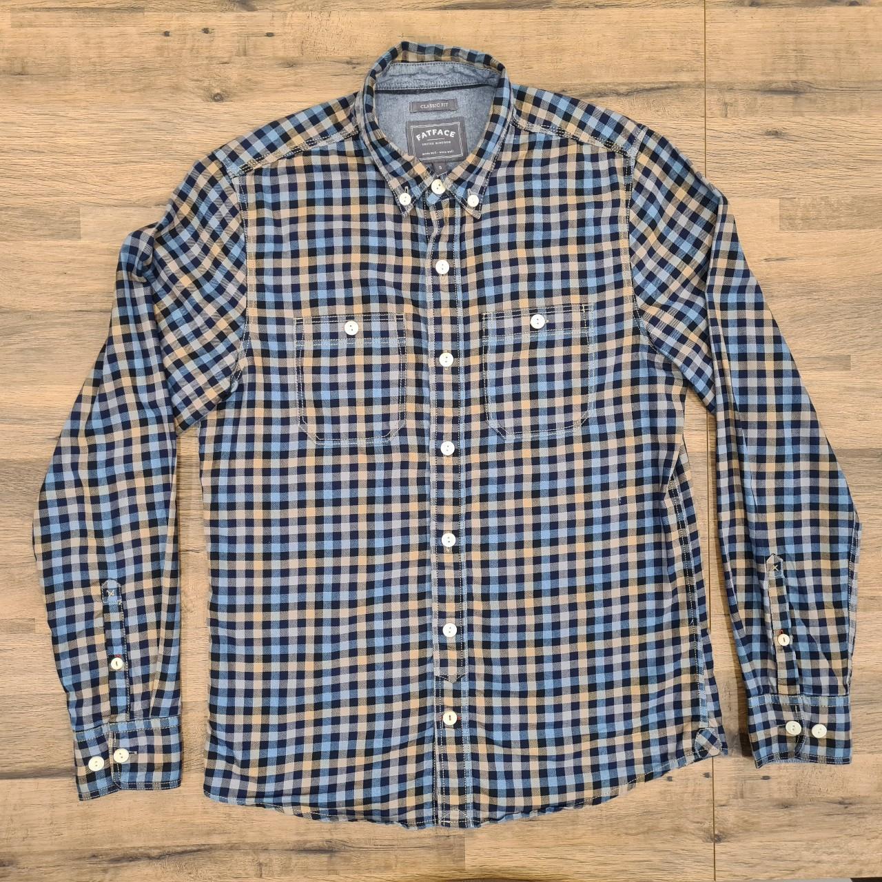 Fat Face (Fatface) Men's Checked Long Sleeve Shirt... - Depop