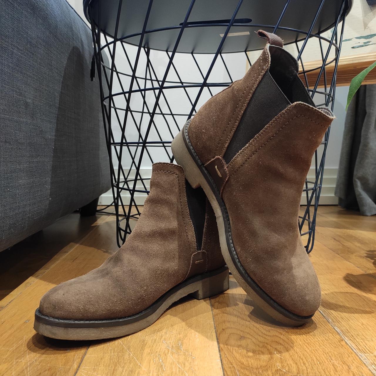 Moccamocca John White women ankle boots brown... Depop
