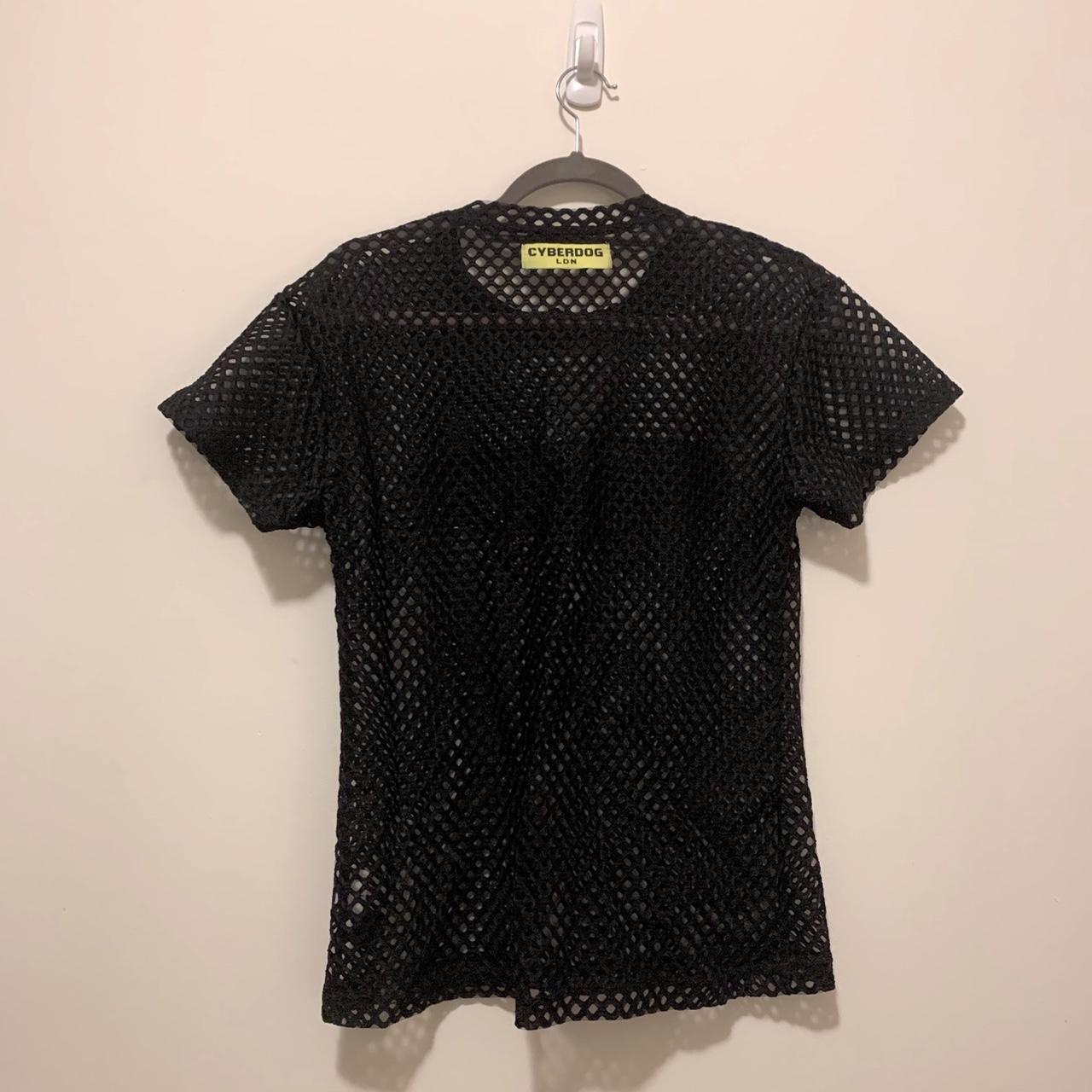 Rare gothic black mesh top from Cyberdog // size M... - Depop