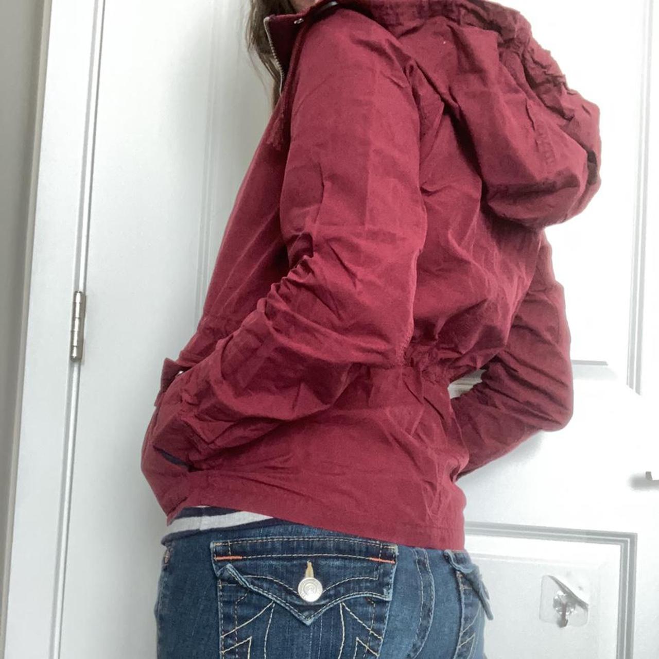 maroon utility jacket