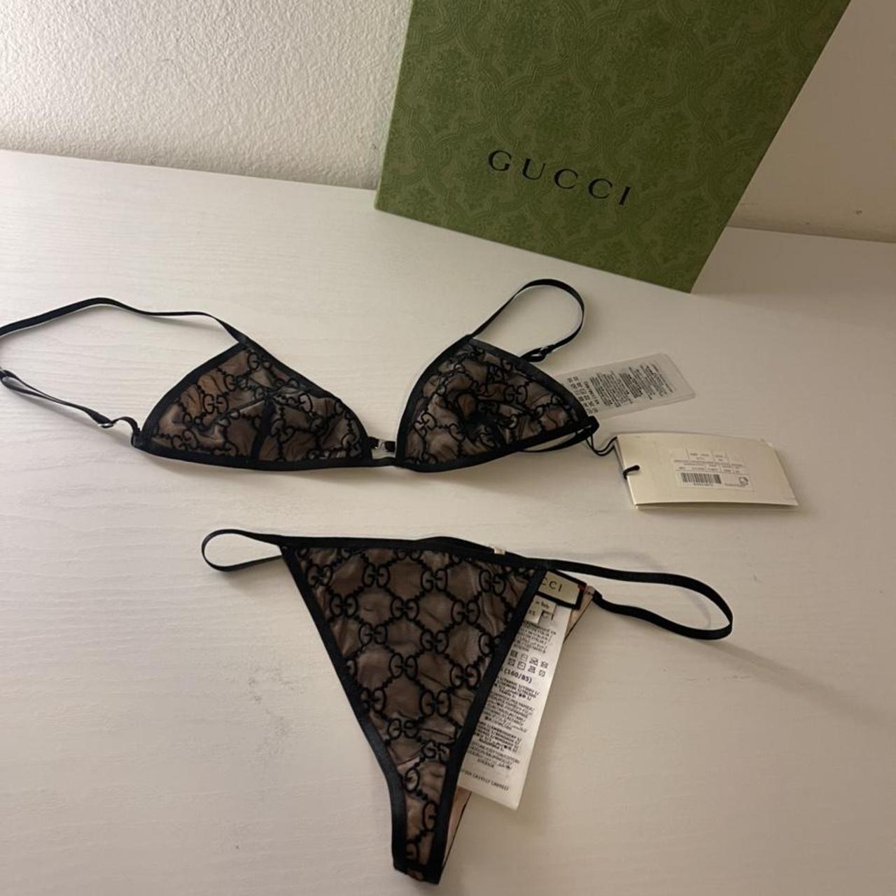 Gucci monogram bra lingerie from 1998 Size S Flawless - Depop
