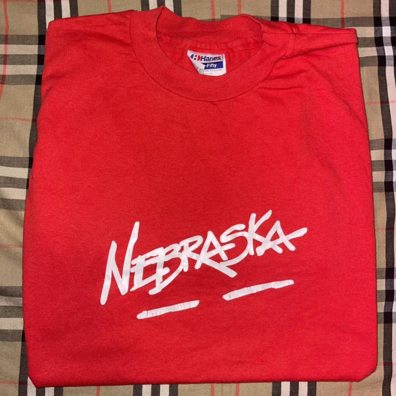 Vintage 90s single stitch Nebraska tee t shirt on a... - Depop