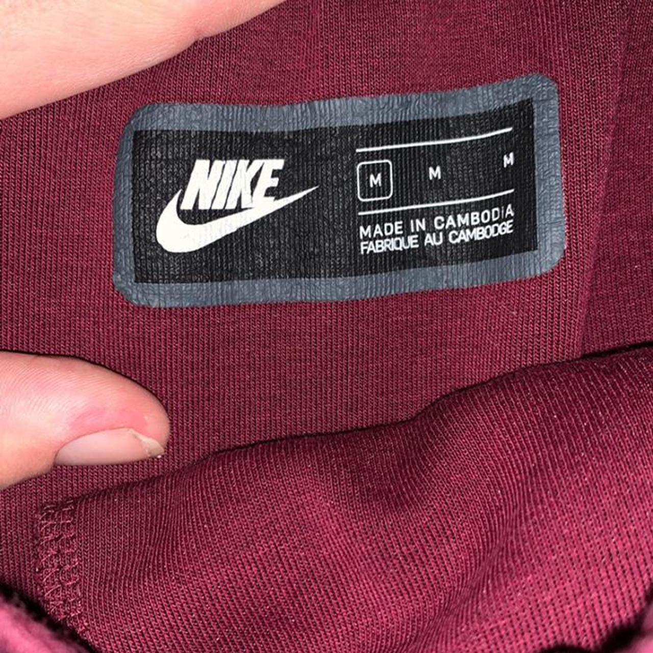 Nike Men's Burgundy Hoodie | Depop