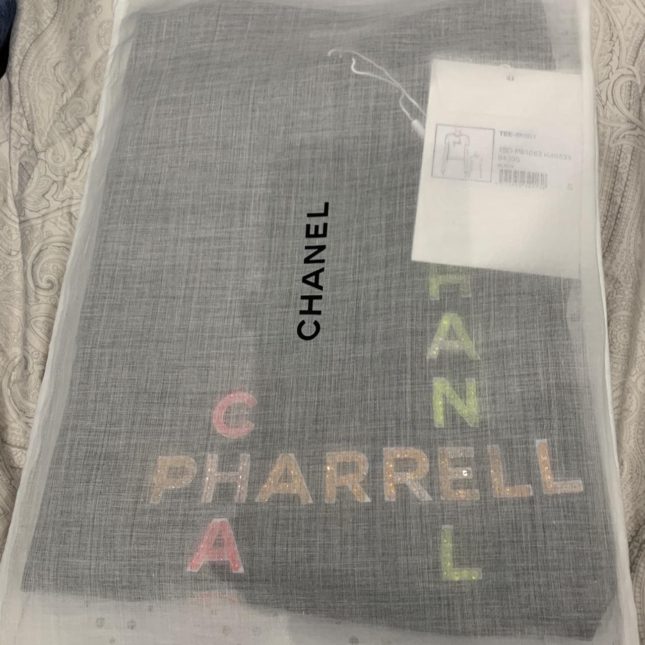 Chanel pharrell capsule collection White T-shirt - Depop
