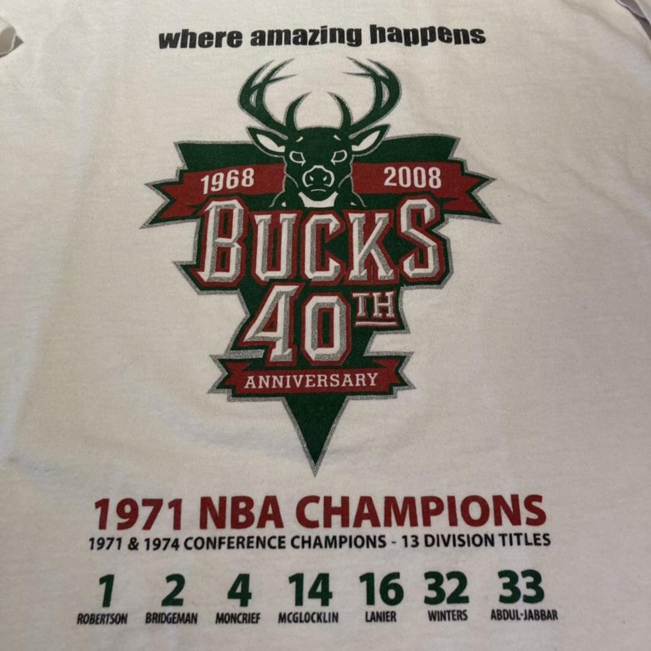 Vintage Rare NBA Milwaukee Bucks 19682008 40th... Depop