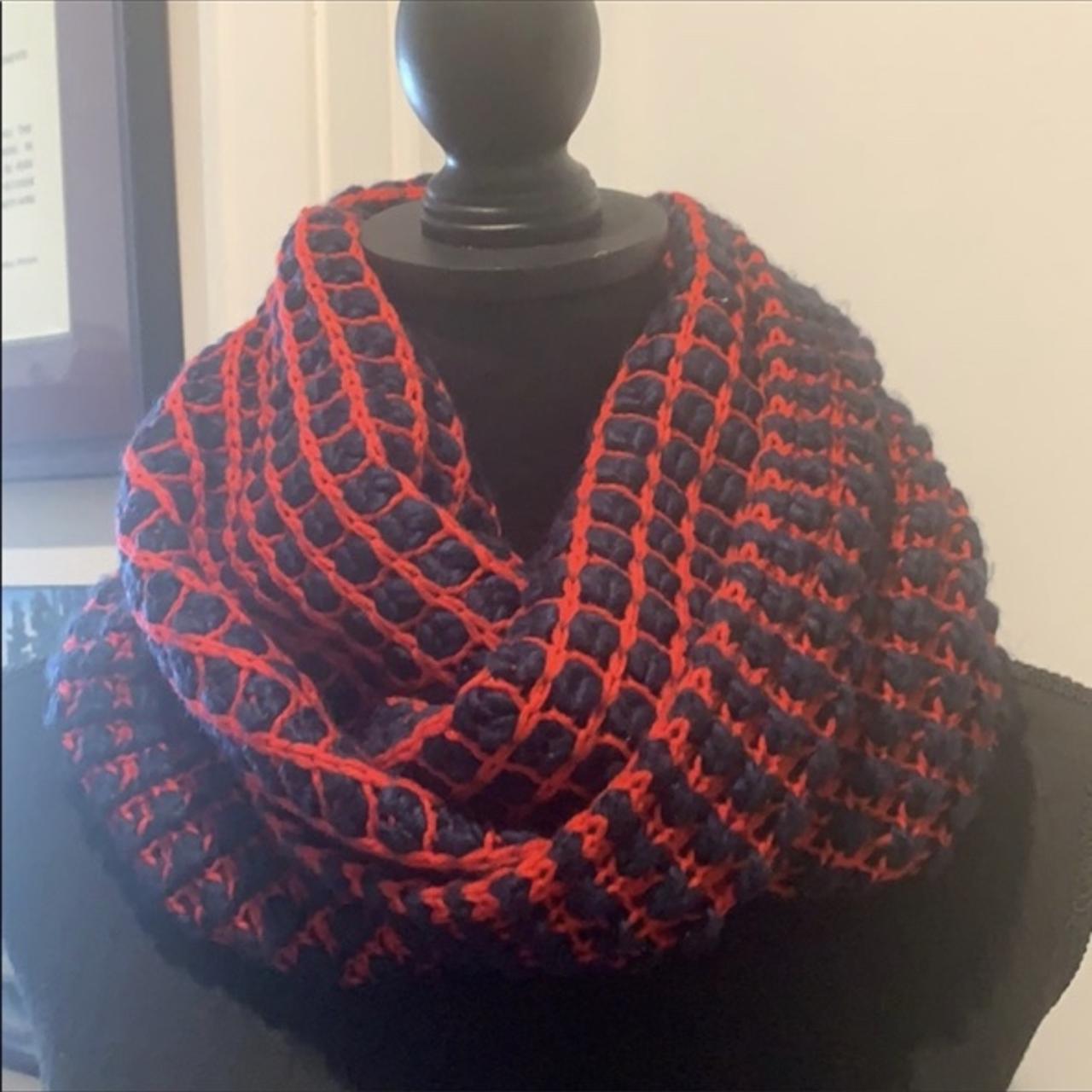 Gap Red and Blue Infinity Scarf 100 Arcylic RN 54023 Depop