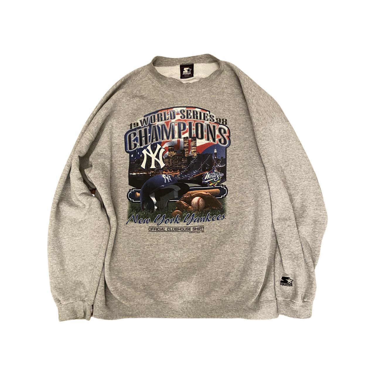 NY Yankees vintage sweatshirt Distressed crewneck - Depop