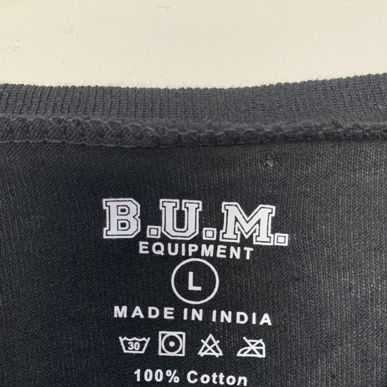 B.U.M. Equipment Women's Black Tshirt Depop