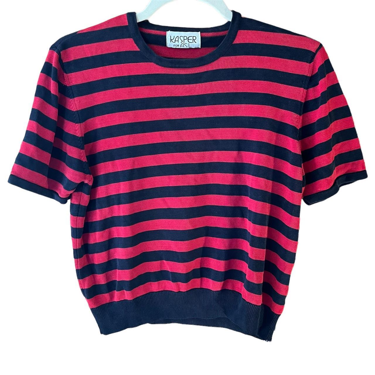 Kasper for ASL Silk Crop Short Sleeve Sweater... Depop