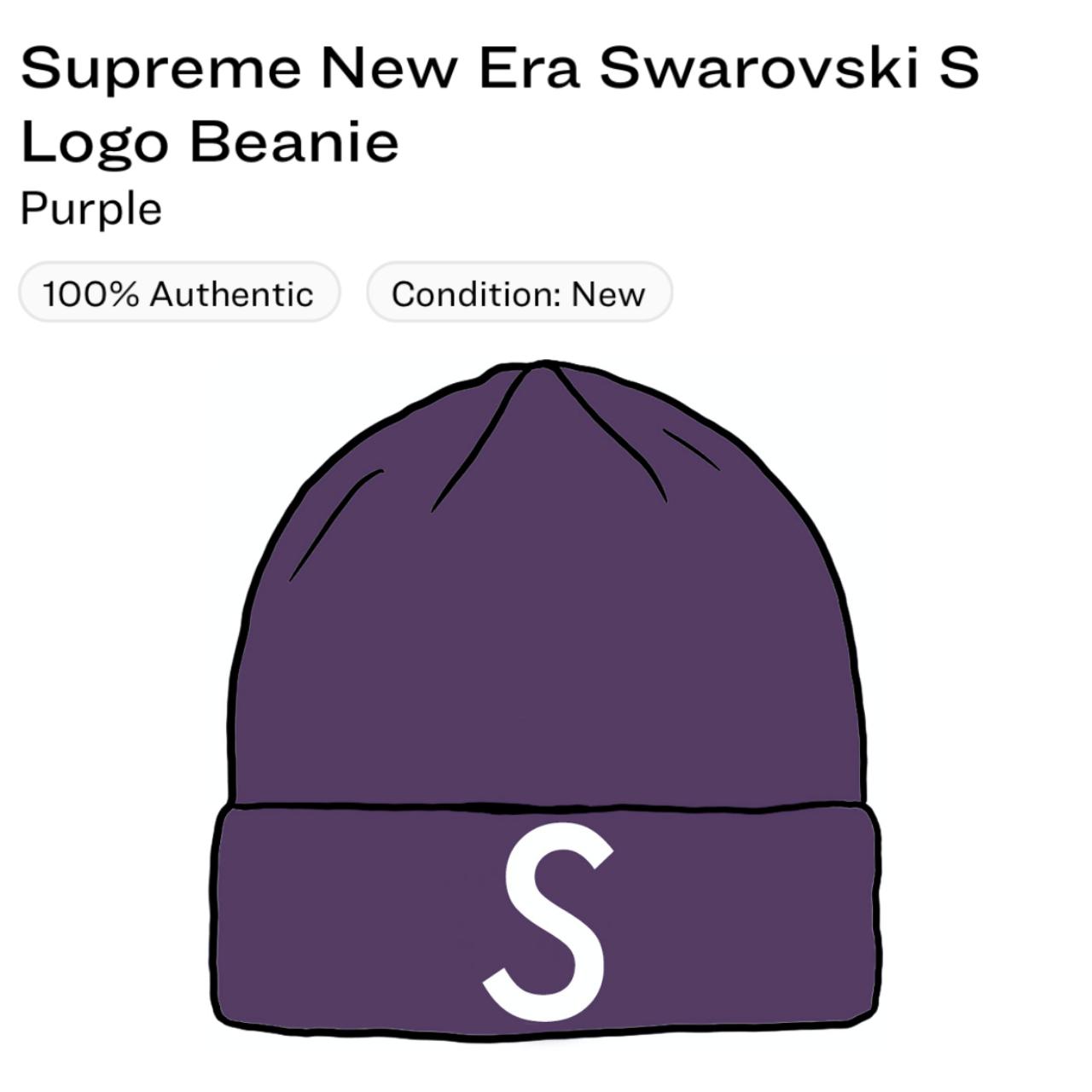 Supreme New Era Swarovski S Logo Beanie Purple....