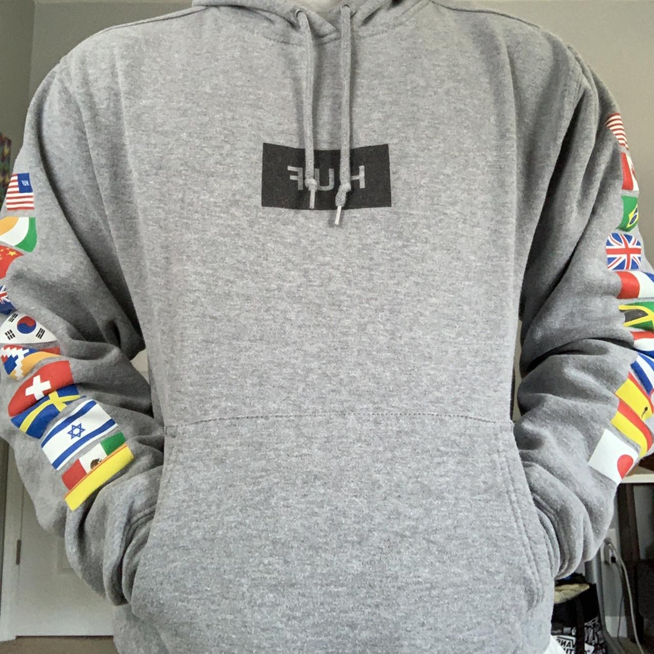 Huf worldwide hoodie top flags