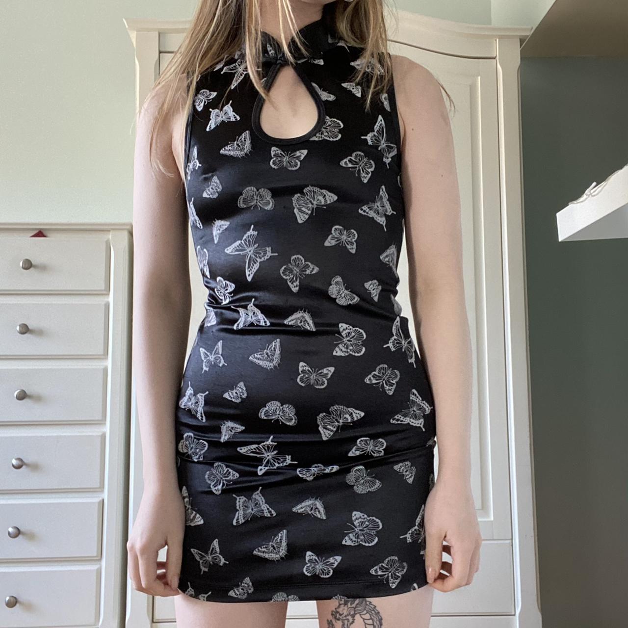 motel rocks black butterfly dress