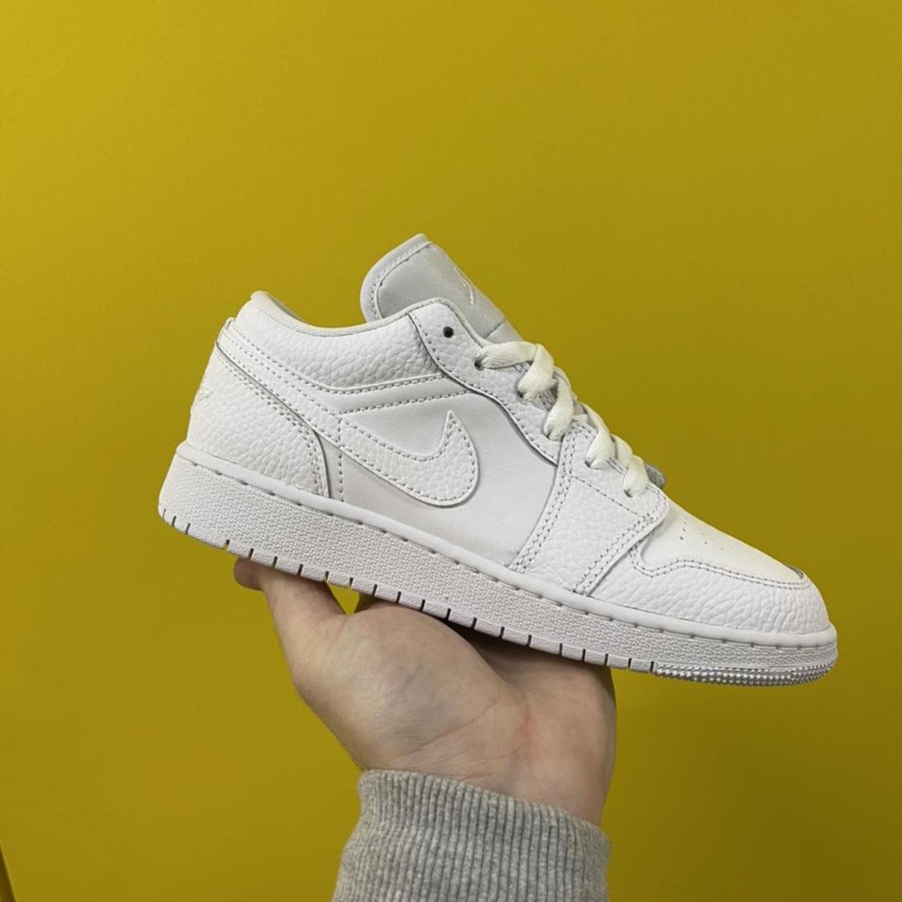 air-jordan-1-low-triple-white-uk-2-5-gs-100-depop