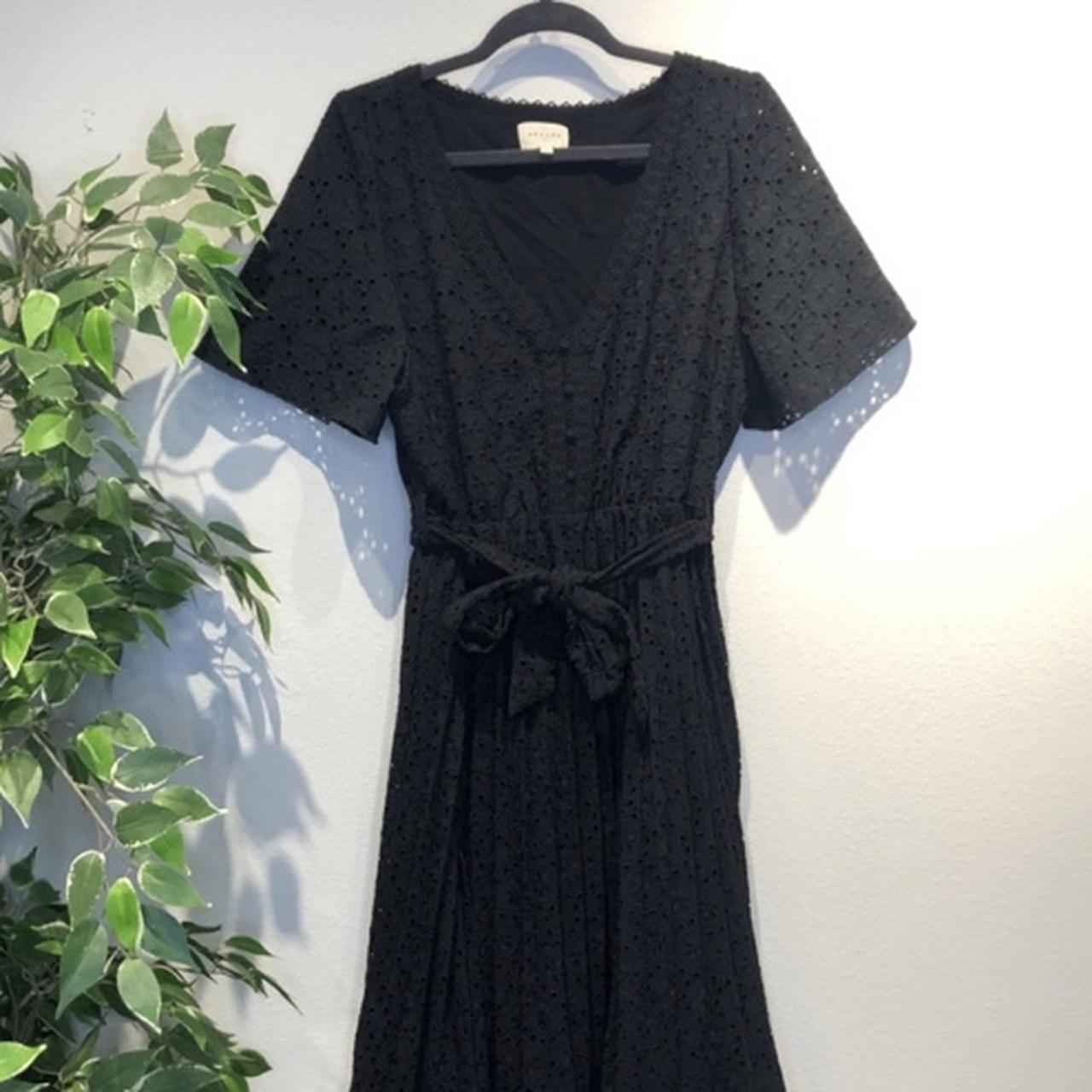 Sézane Women's Black Dress | Depop