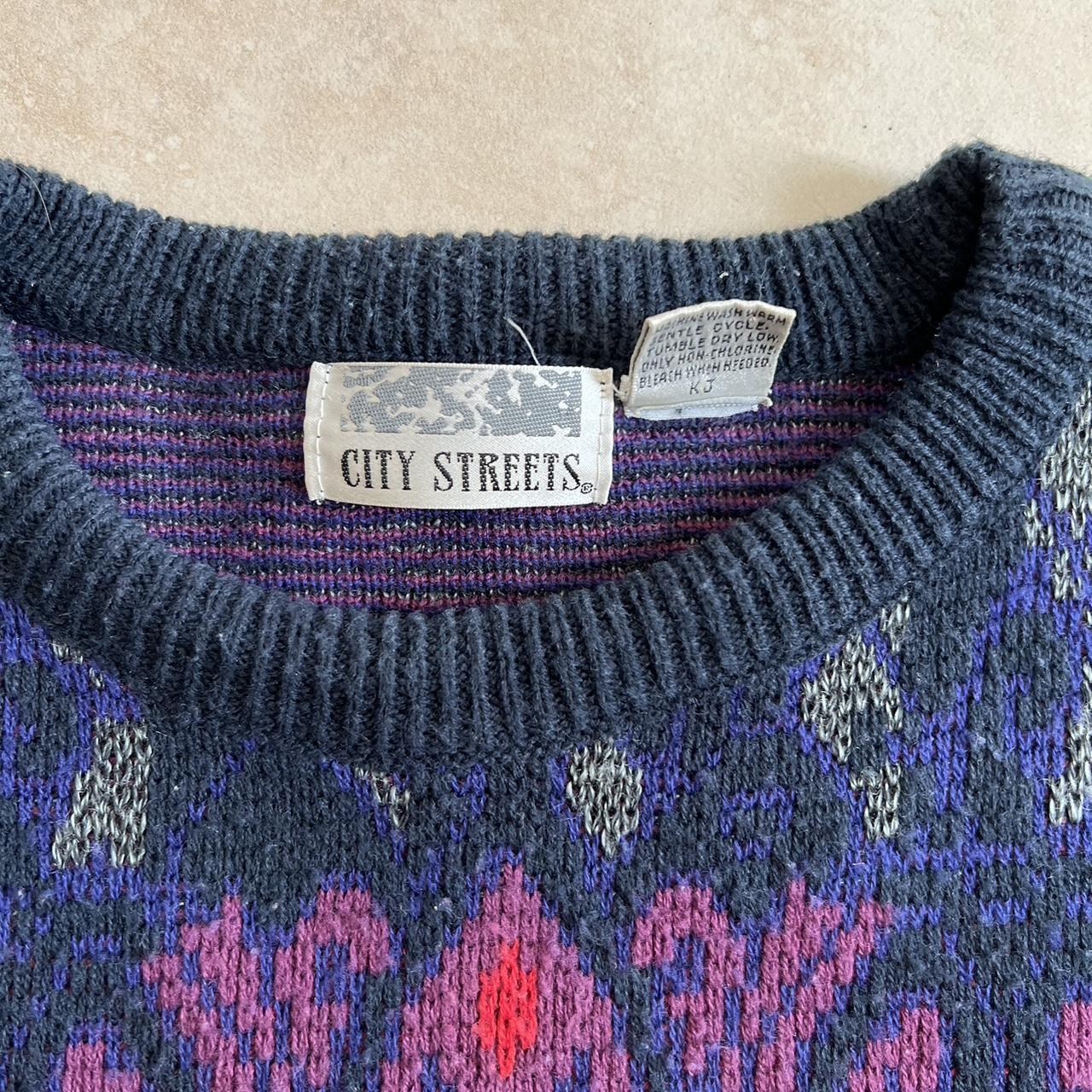 Vintage 90’s City Streets Sweater - Depop