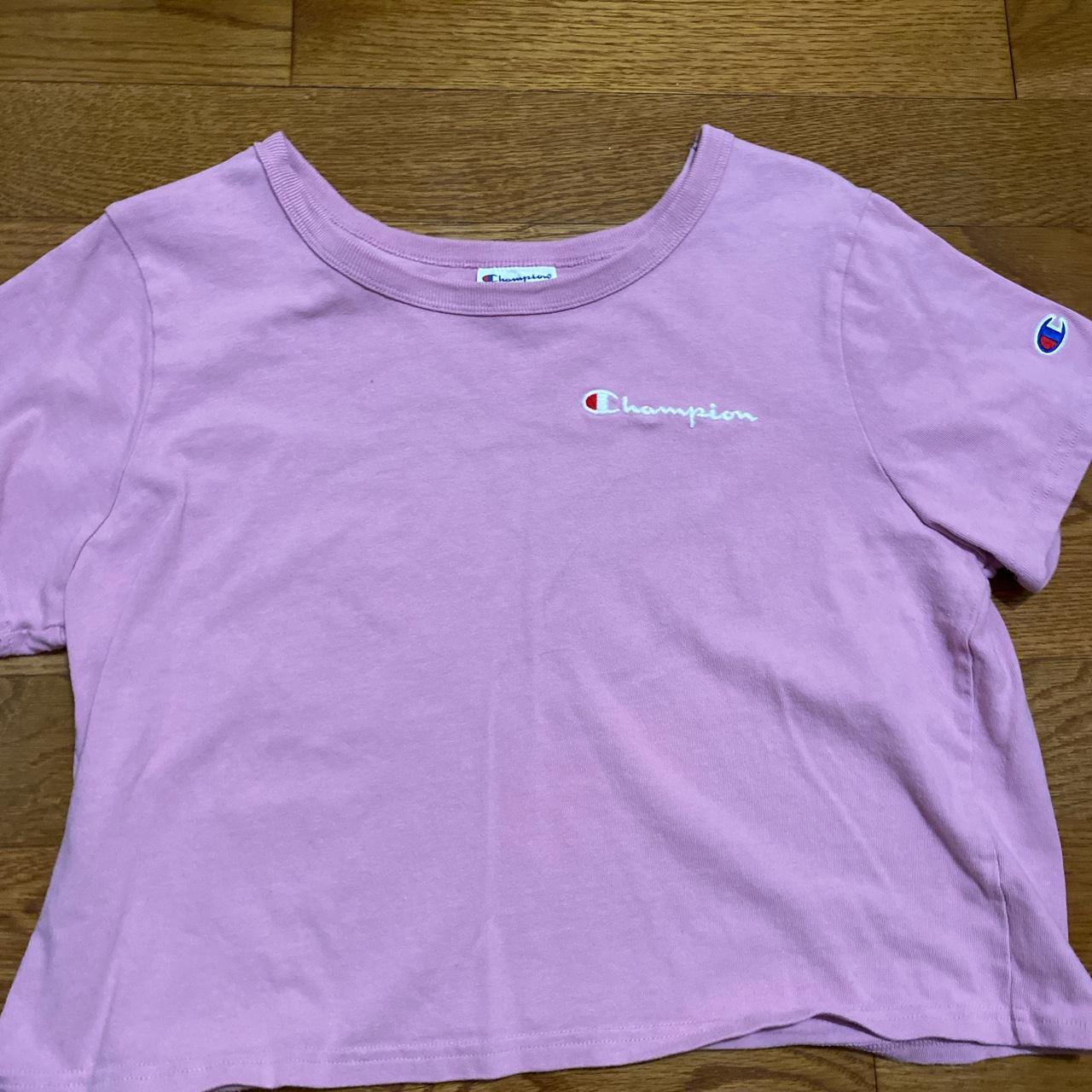 champion crop top purple