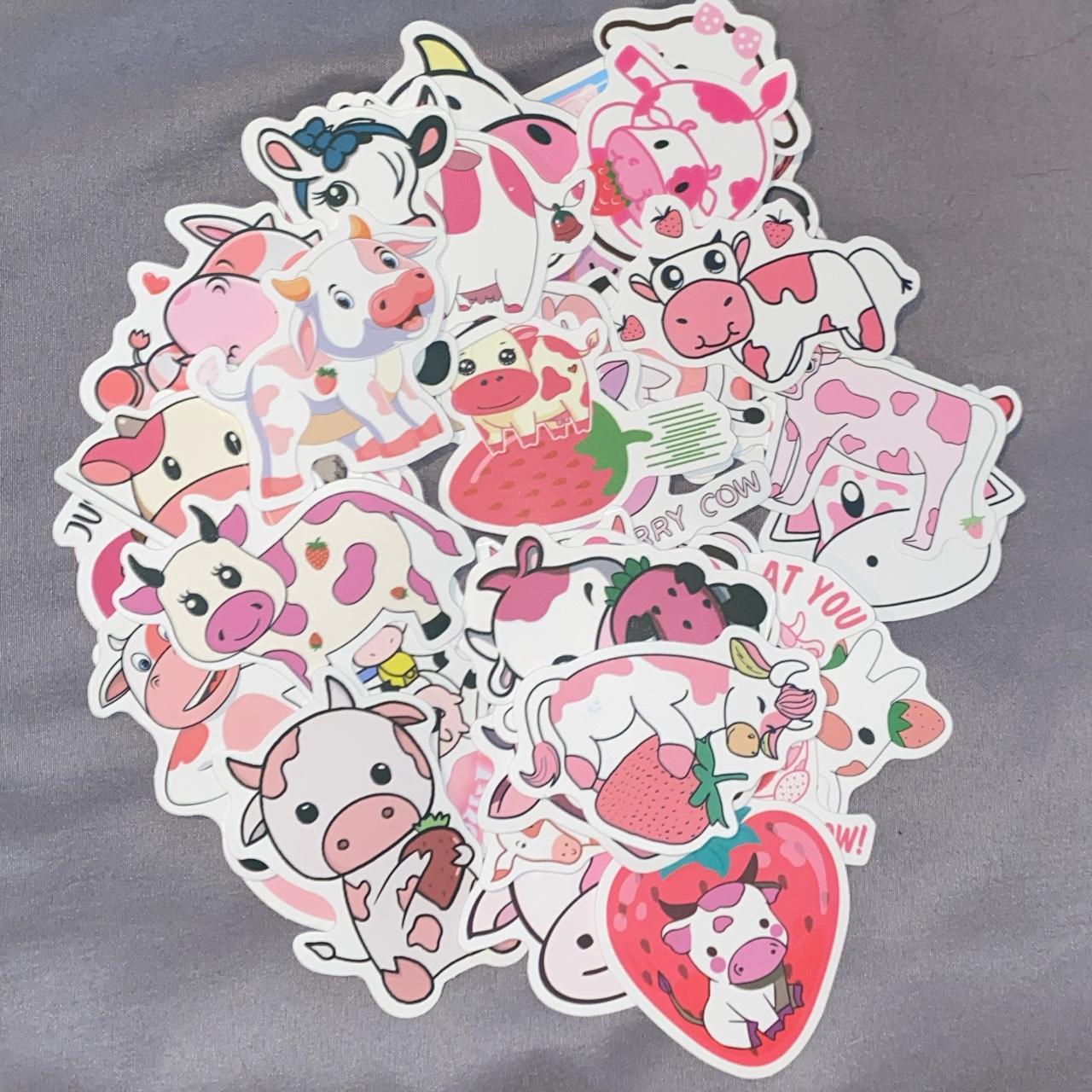 Mystery strawberry cow sticker bundle!! Buy this... - Depop