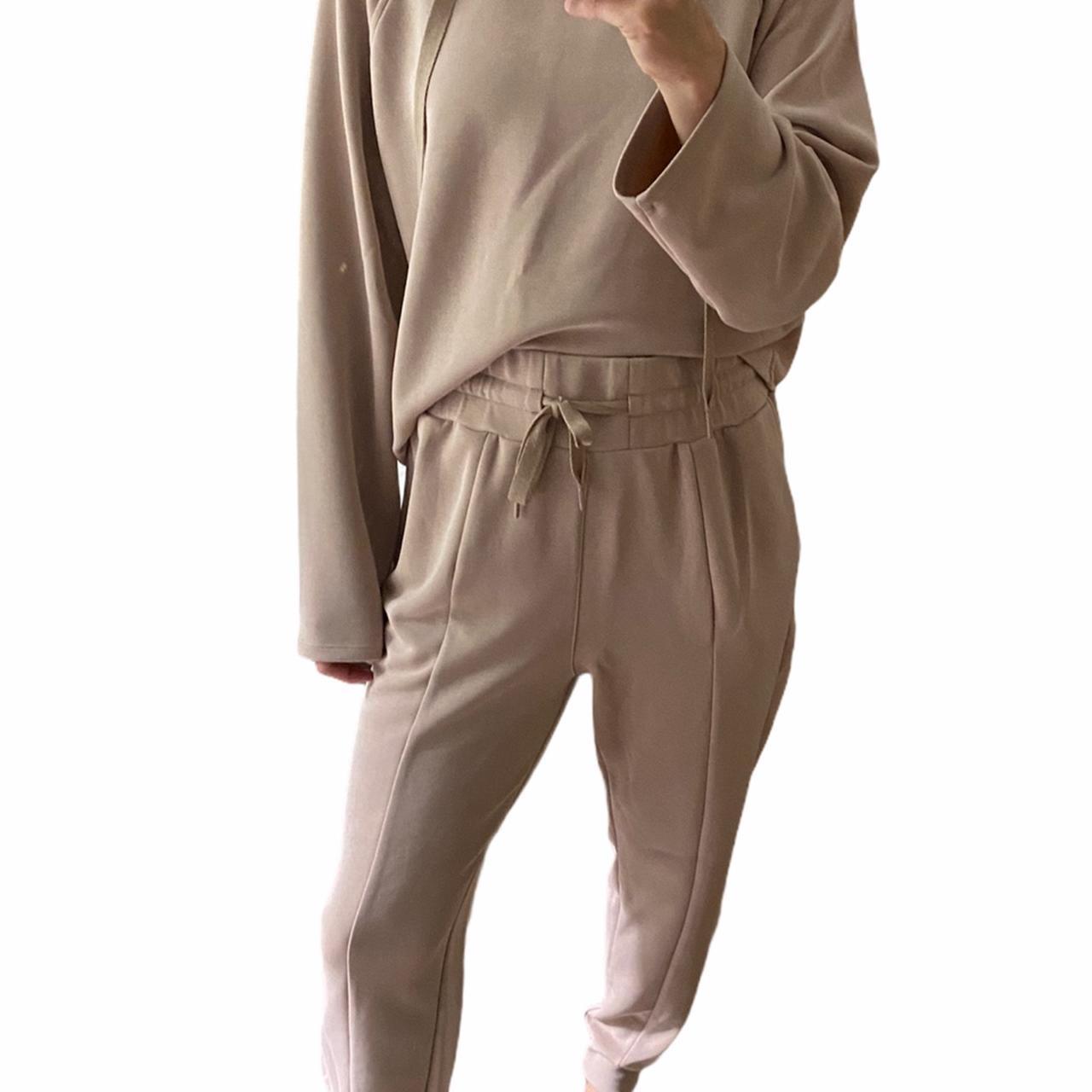 Tan Sweatsuit Brand is joylab Too large on me but... Depop
