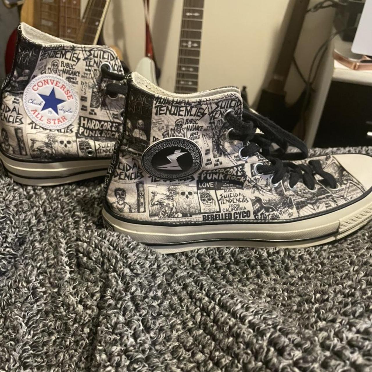 Rare suicidal X tendencies Converse Chuck Taylor... - Depop