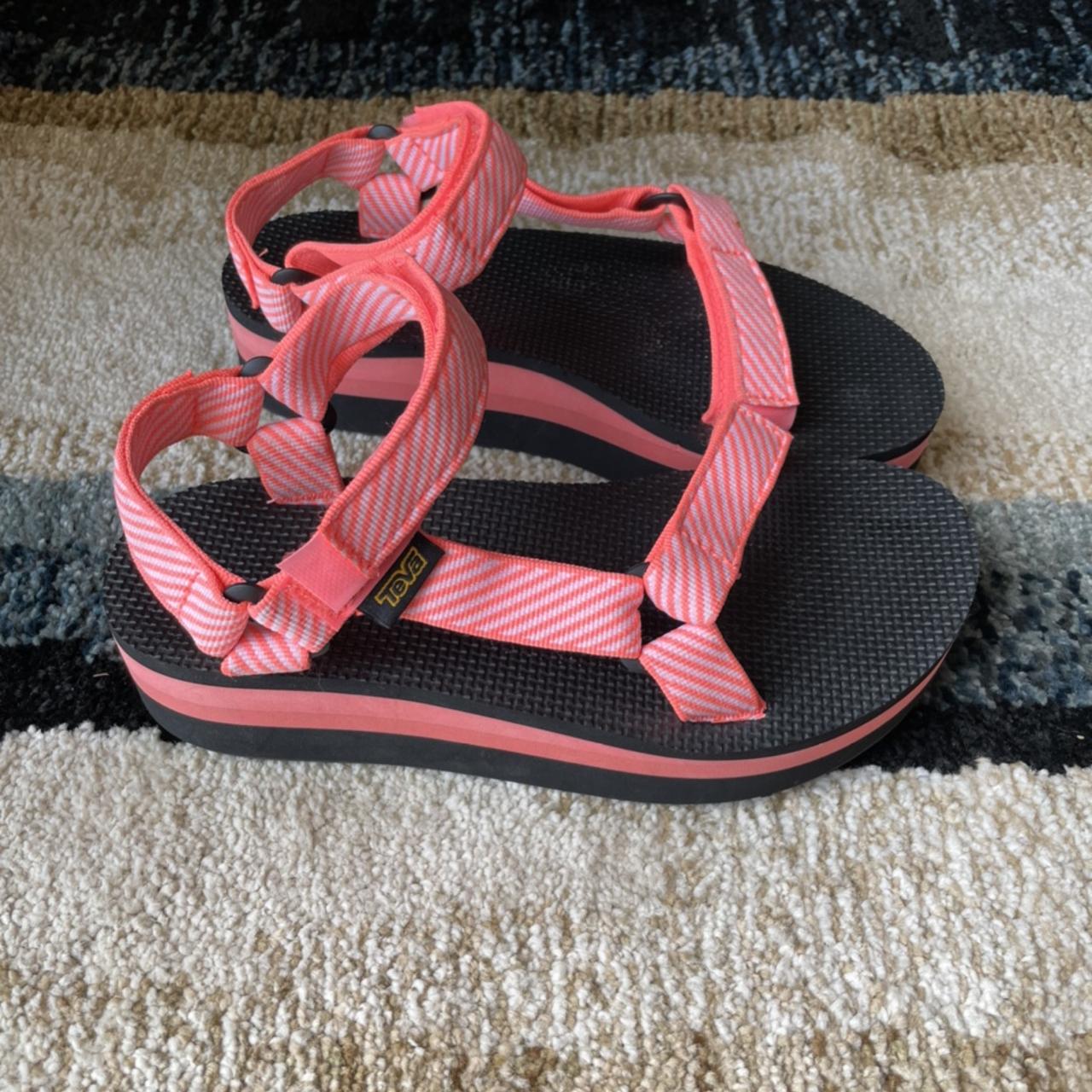 pink platform tevas