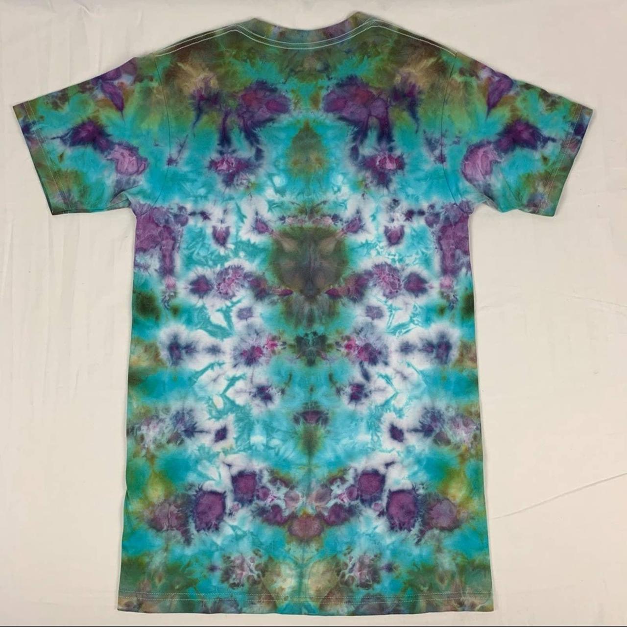 Custom Psychedelic Tie Dye T Shirt Blue Purple Depop 