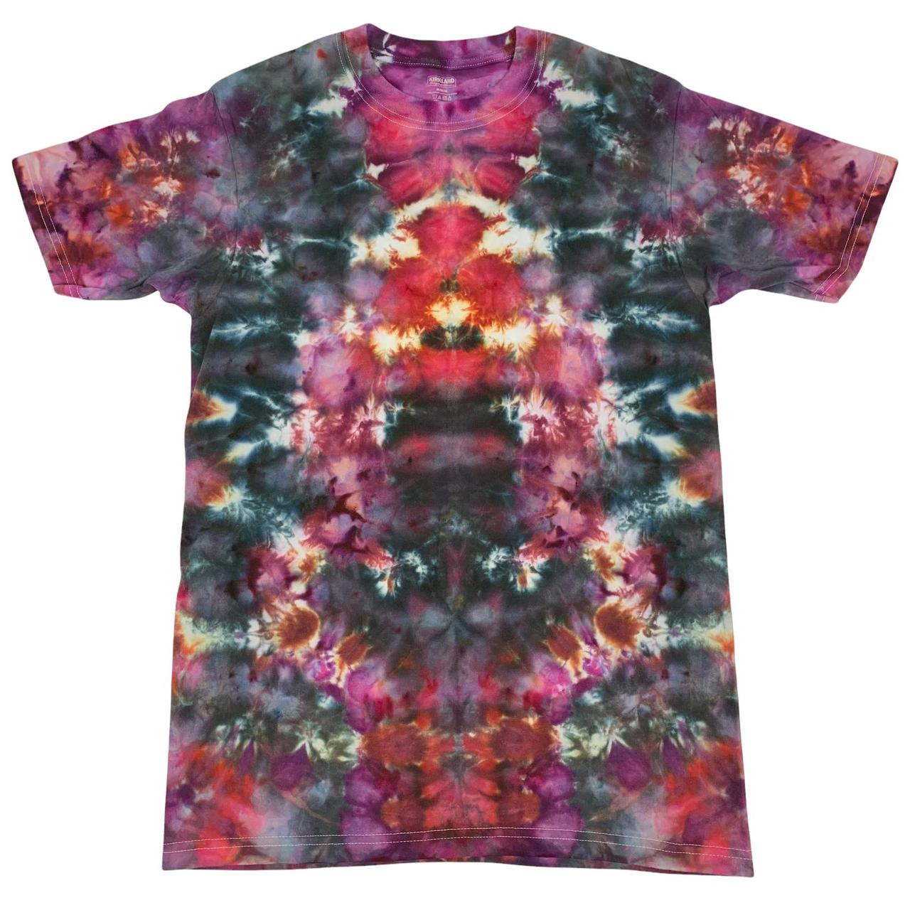 Custom Psychedelic Tie Dye TShirt Red Purple... - Depop