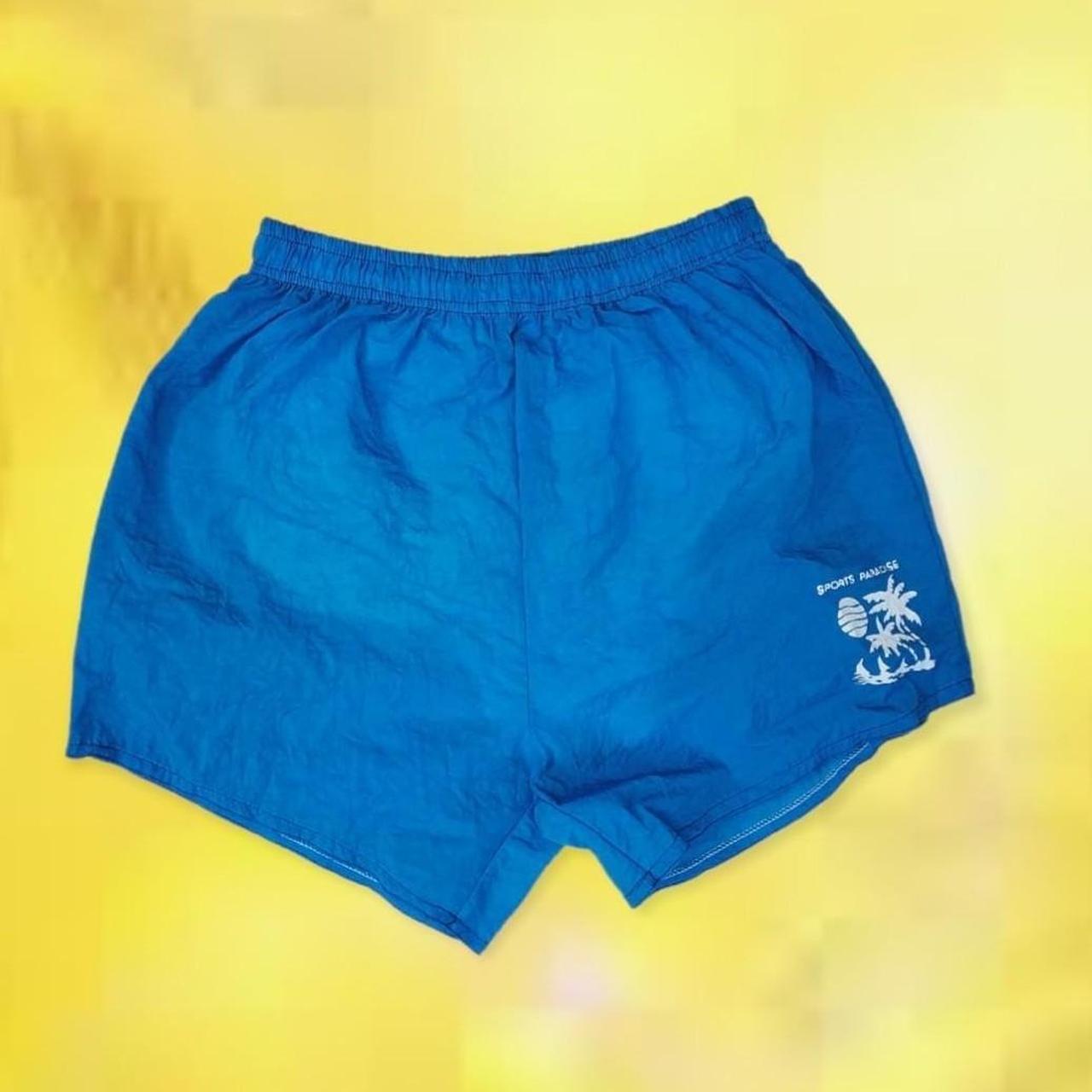 Men's Blue and White Swimbriefsshorts Depop