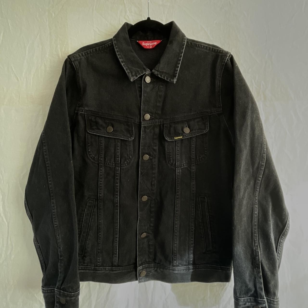 Supreme black denim on sale jacket