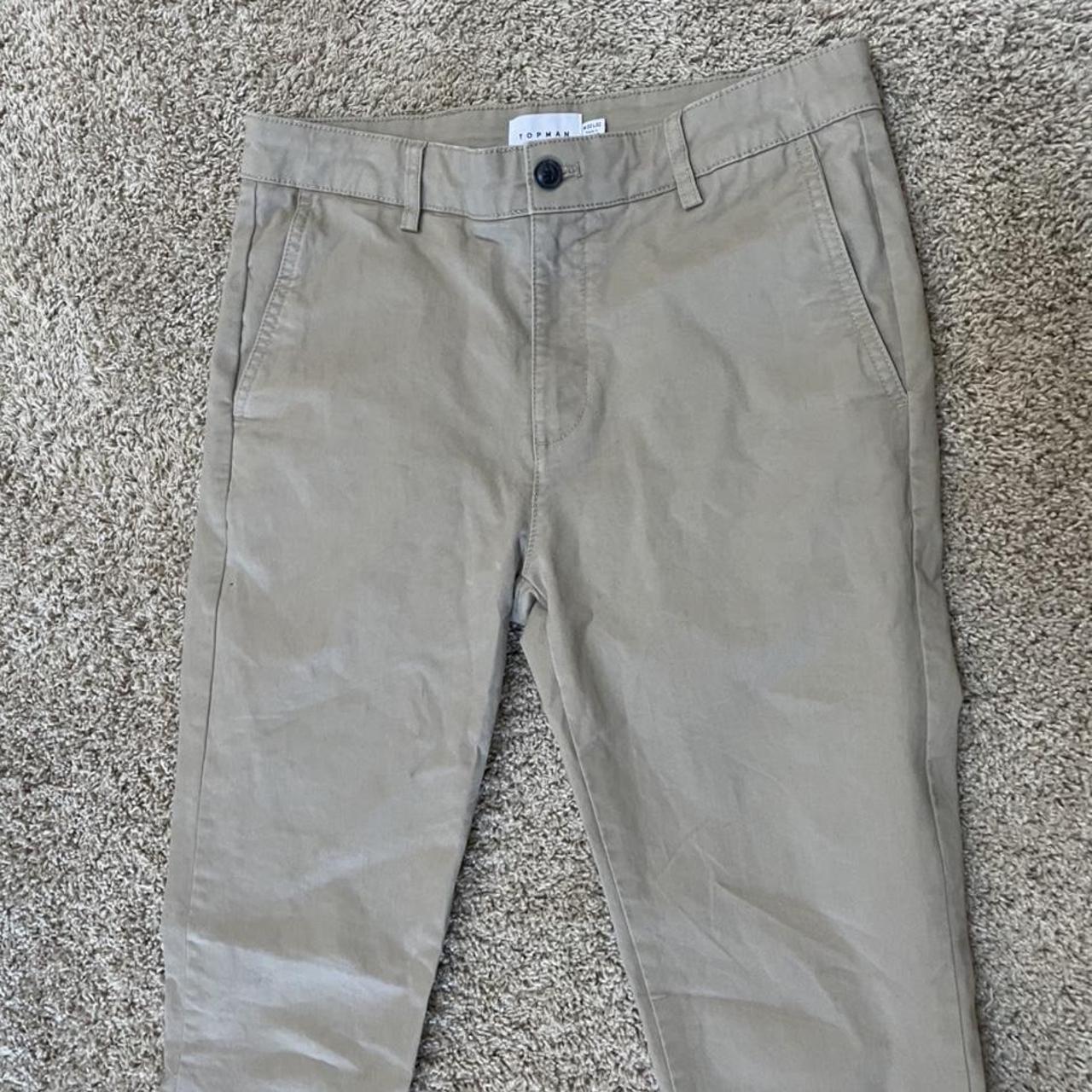 Topman Slim Fit Khaki Pants Size Mens... Depop