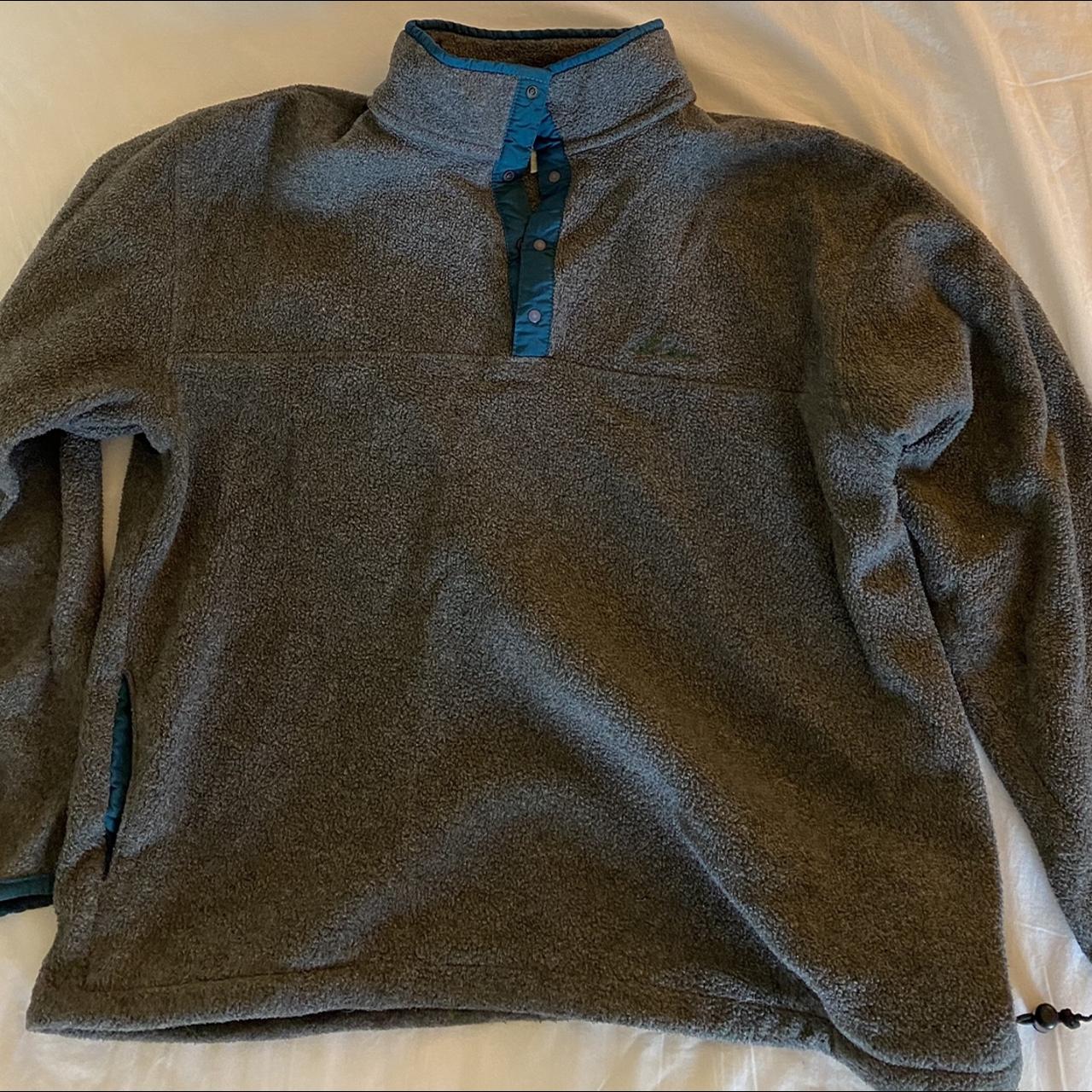 L.L.Bean Men's Green and Grey Jacket (2)