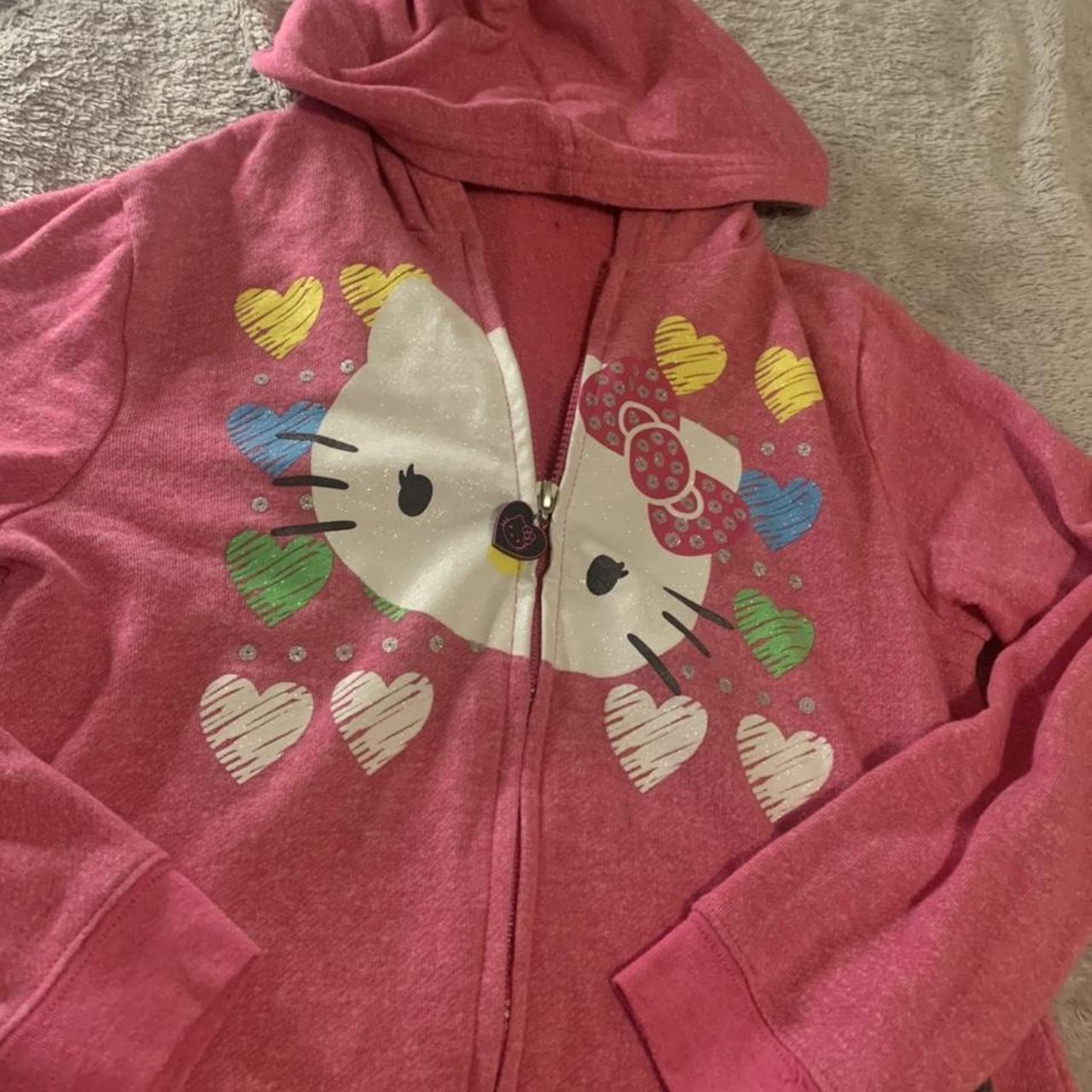 Pink hello kitty track jacket Size: small in womens... - Depop