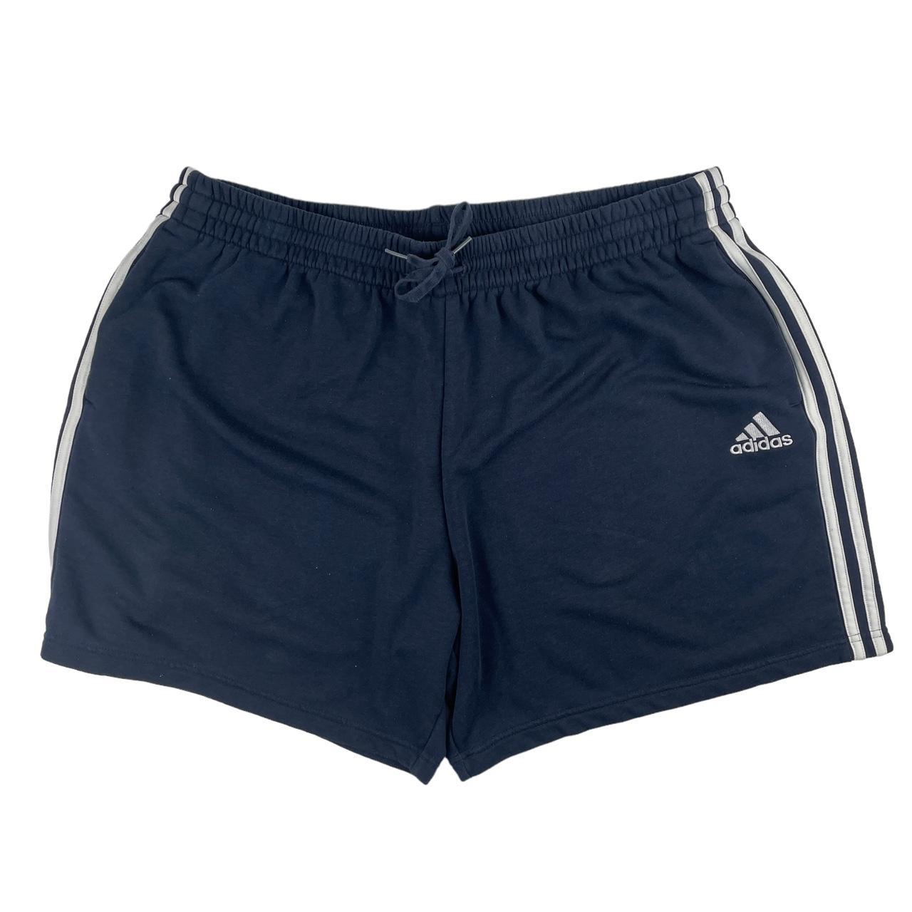 Adidas 3 Stripe Jogger Shorts Navy 4XL Condition:... - Depop