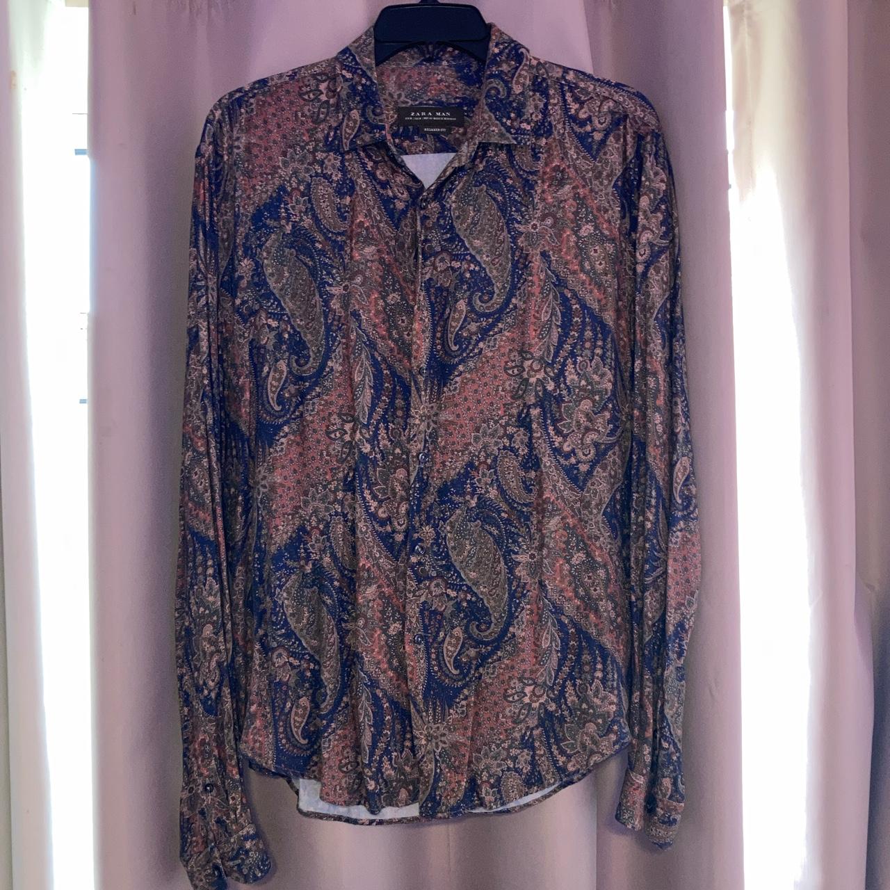 ZARA MAN BEAUTIFUL PAISLEY LONG-SLEEVE SHIRT | Depop ZARA MAN BEAUTIFUL PAISLEY LONG-SLEEVE SHIRT | Depop
