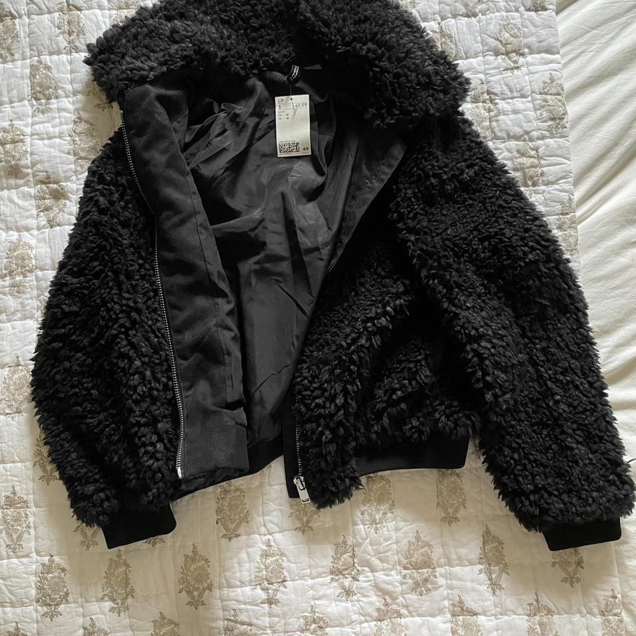 Cute Going Out Fuzzy Bomber Jacket - Depop