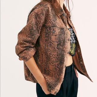 free people snake trucker jacket