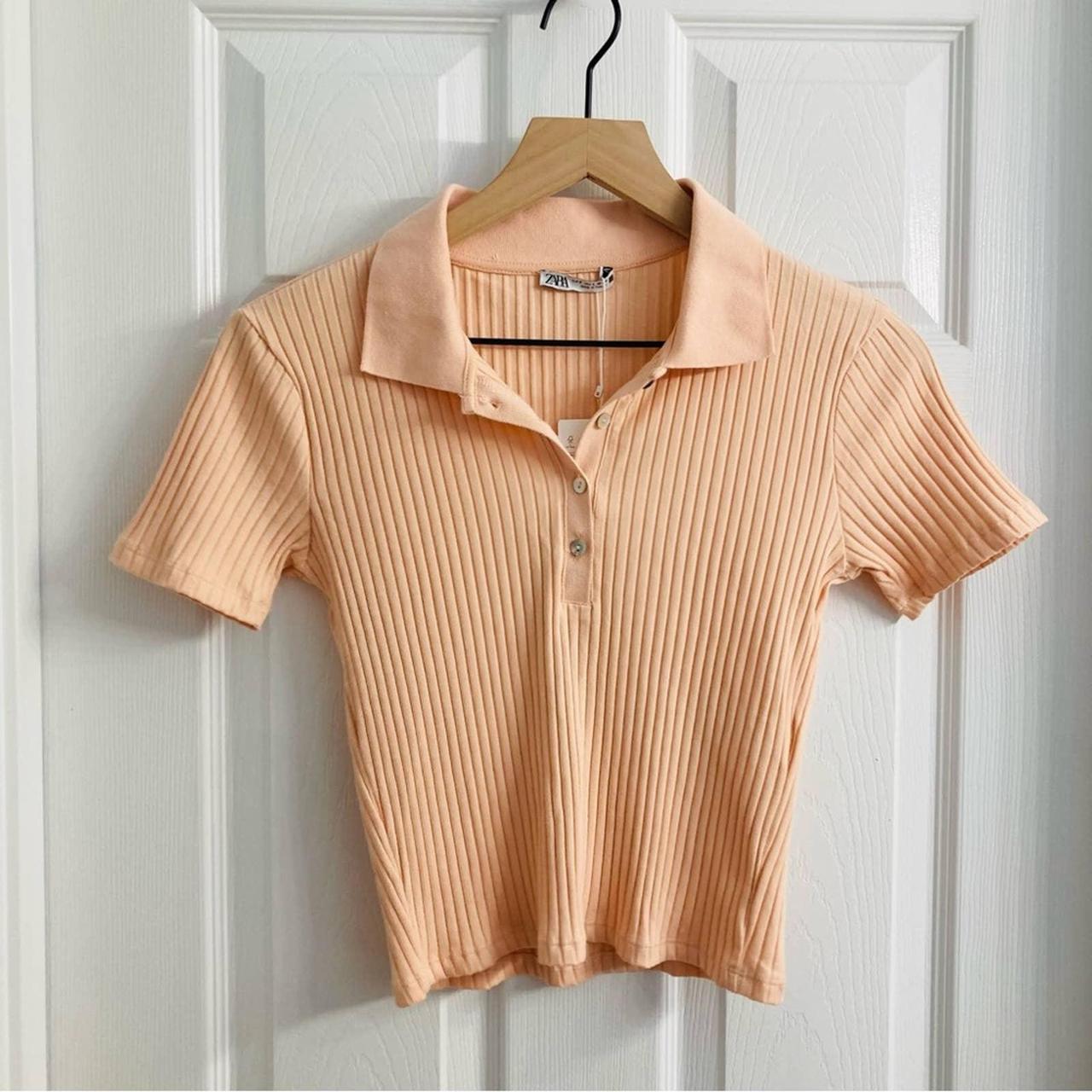 Coquette Cropped Ribbed TShirt Brand Zara Size... Depop