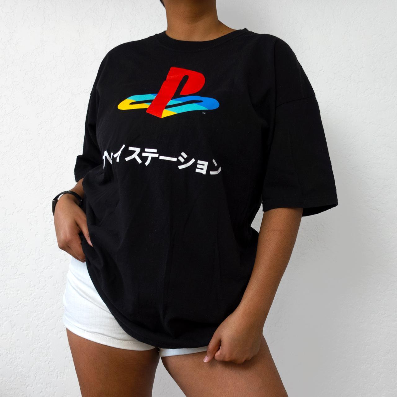 Black Red Sony Playstation Logo Japanese Depop