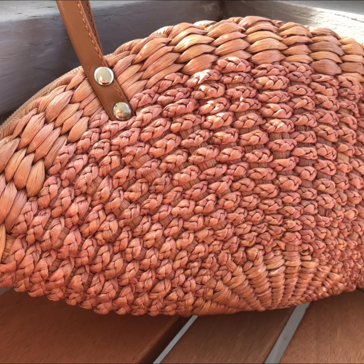 amazing shaped bag made of woven straw FREE - Depop