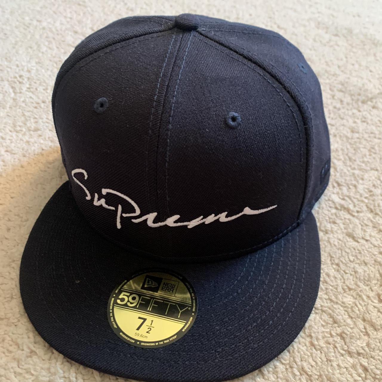 Supreme x New Era 18FW Classic script cap Size 7... - Depop