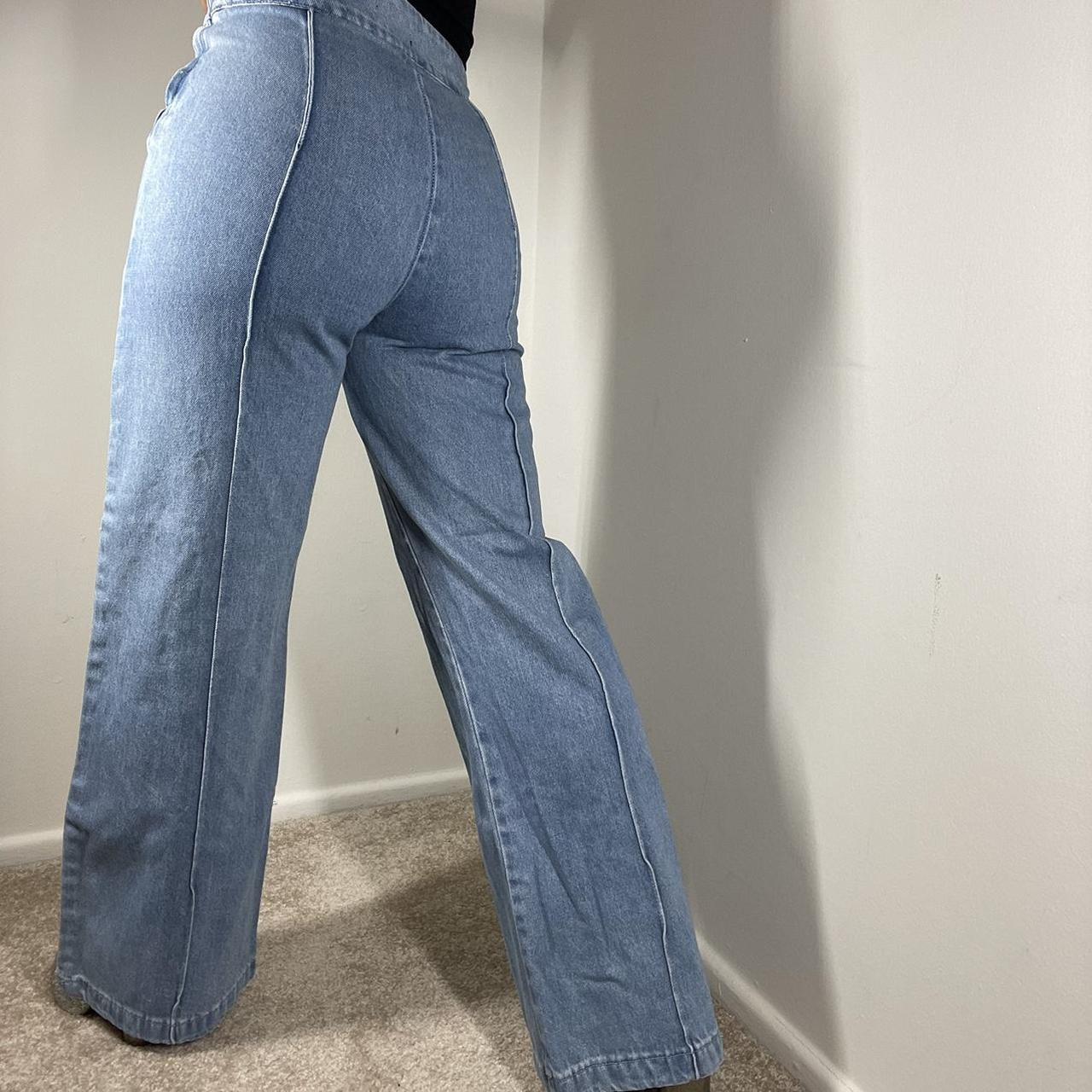 *jeans* Light Blue, Wide Leg Jeans From Fashion - Depop