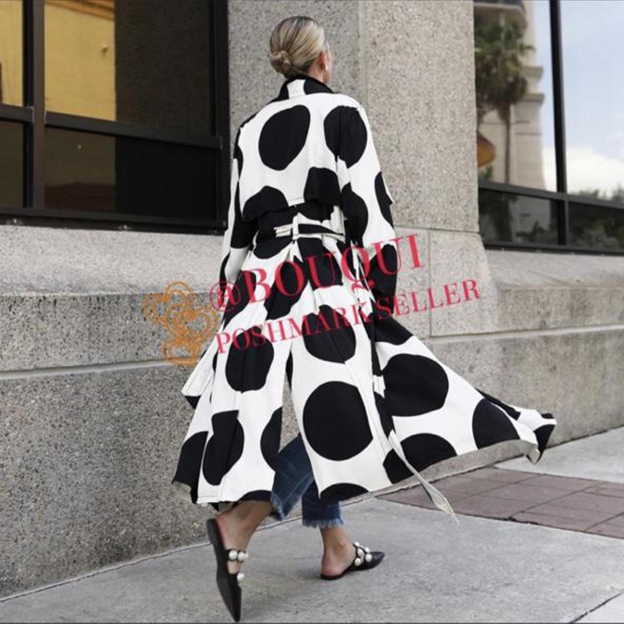 zara polka dot trench