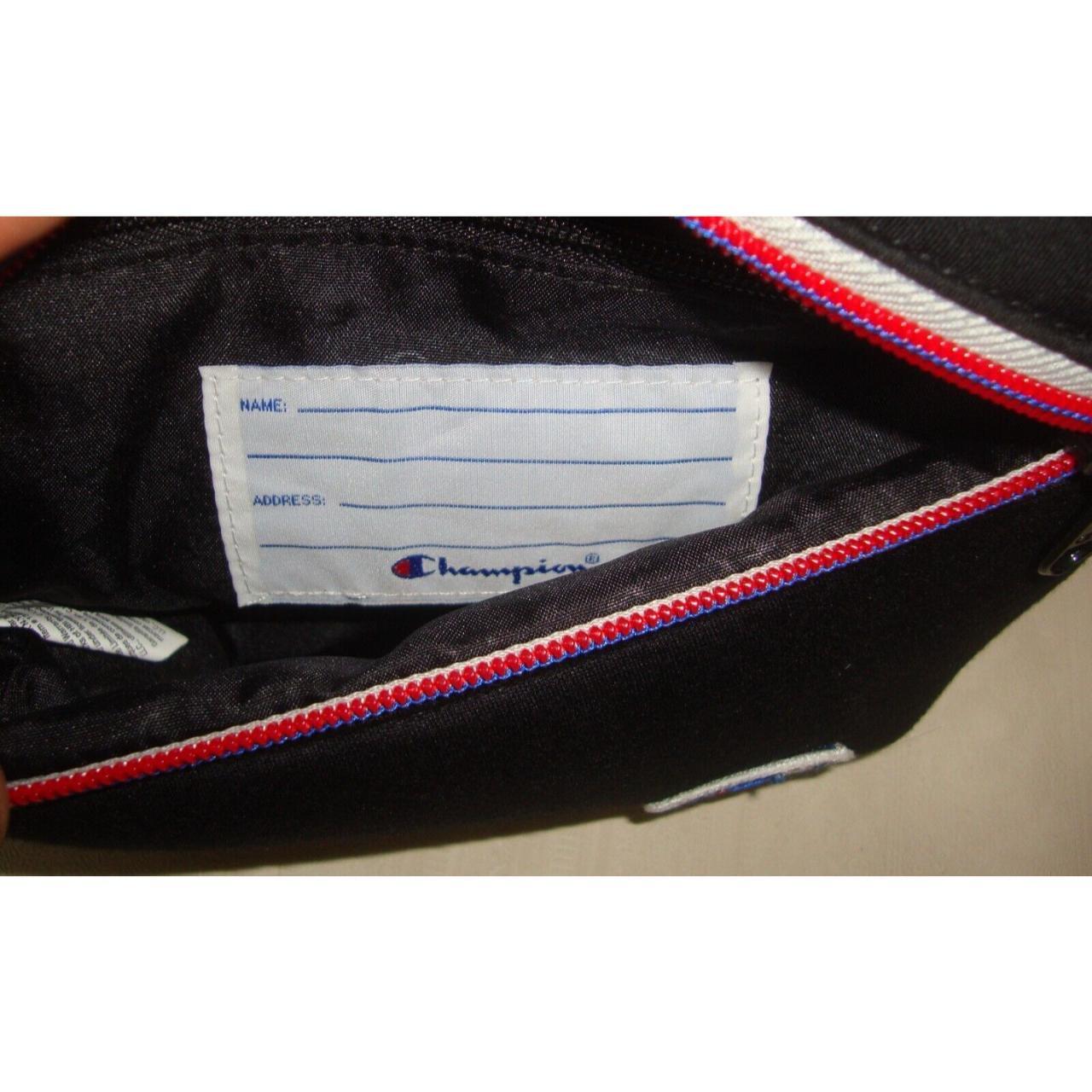 Champion Waist Bag Black Fanny Pack Logo Adjustable... Depop