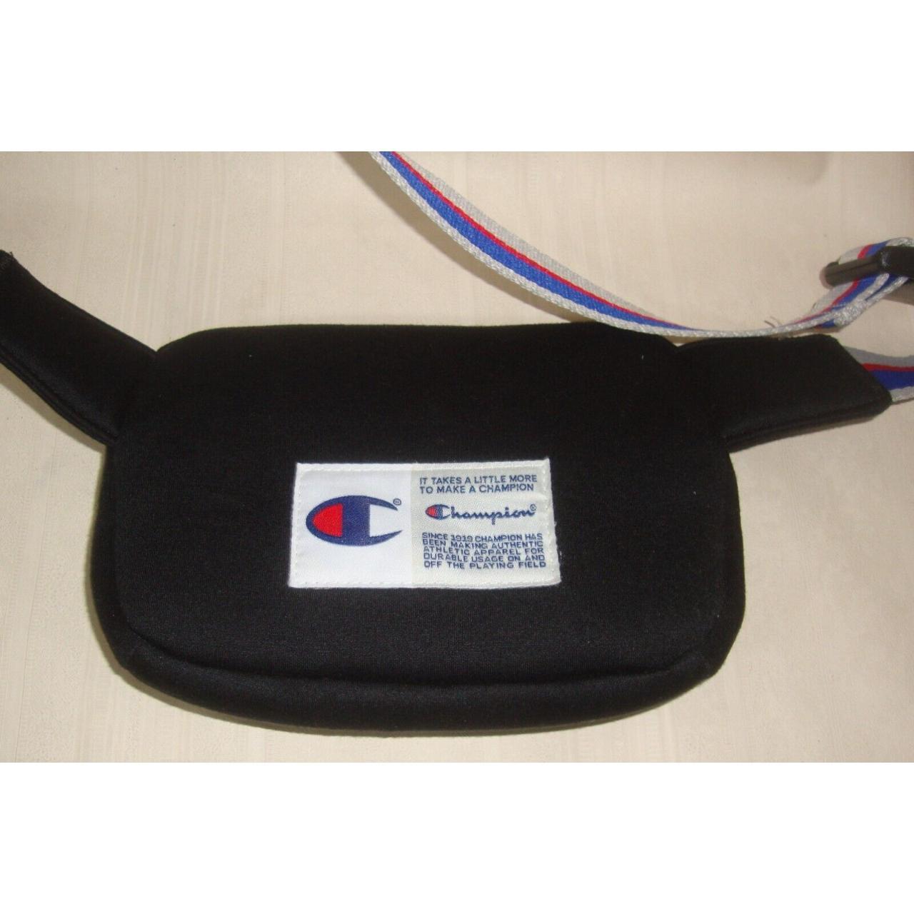 Champion Waist Bag Black Fanny Pack Logo Adjustable... Depop