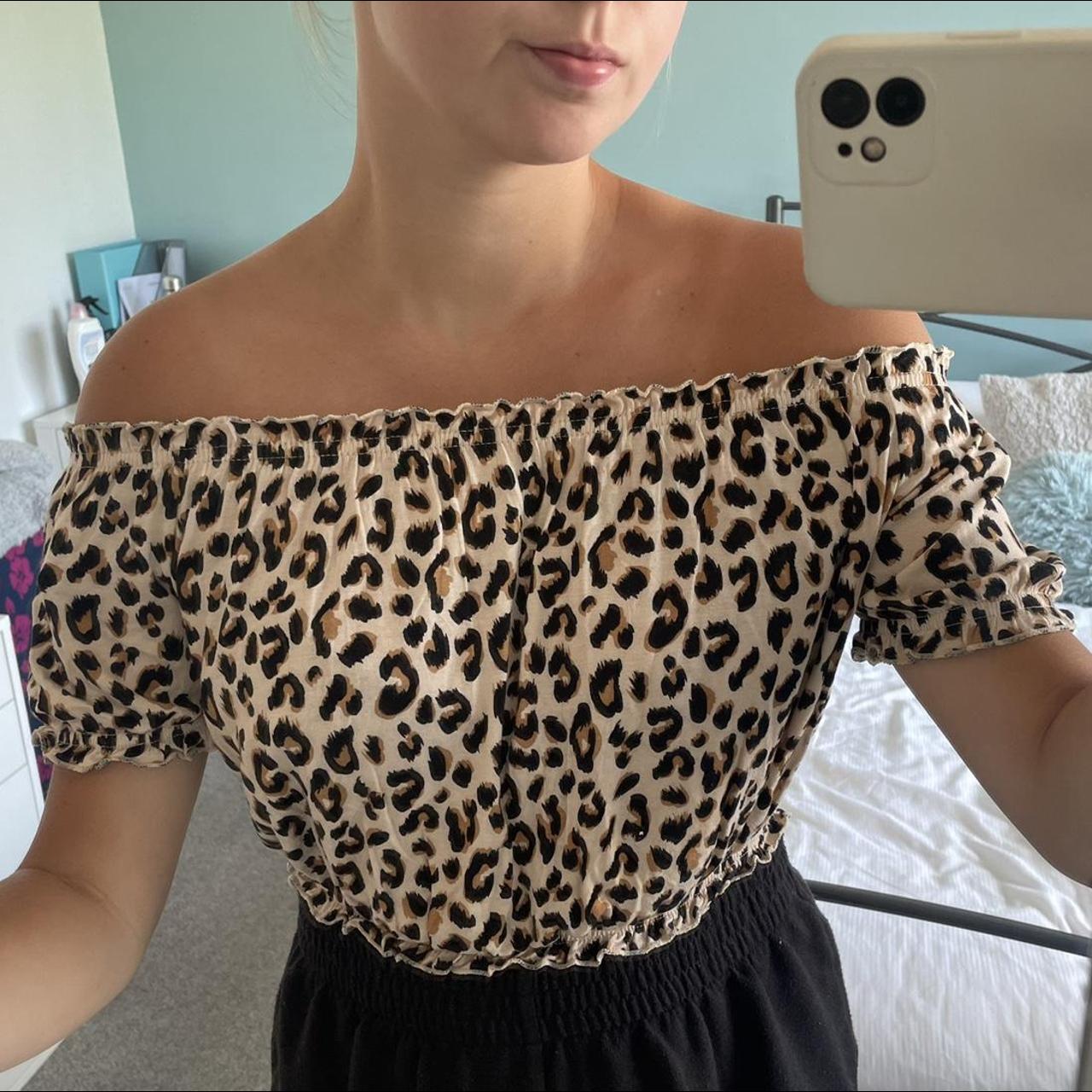 Black bardot clearance top h&m