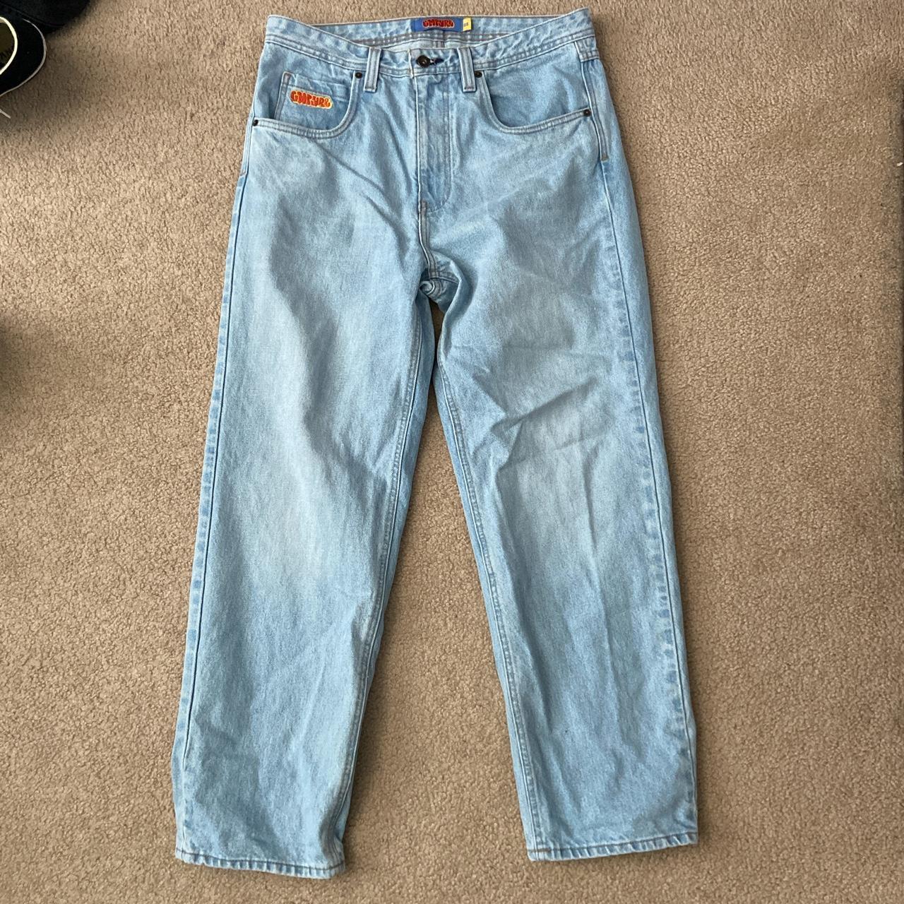 light wash loose fit jeans