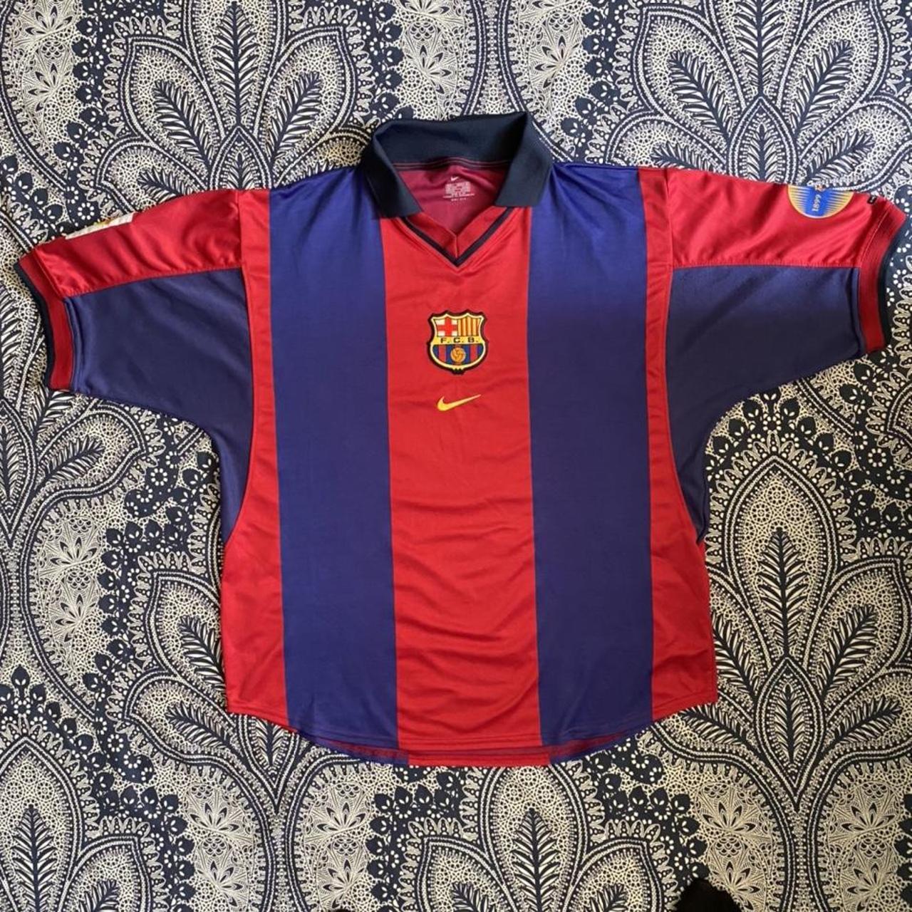 Rivaldo Fc Barcelona 2000/01 vintage retro classic... - Depop