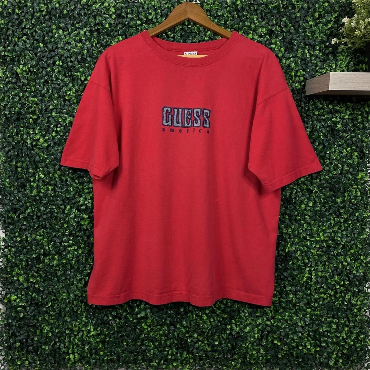 Vintage 1990s Guess America Tshirt Made In... - Depop