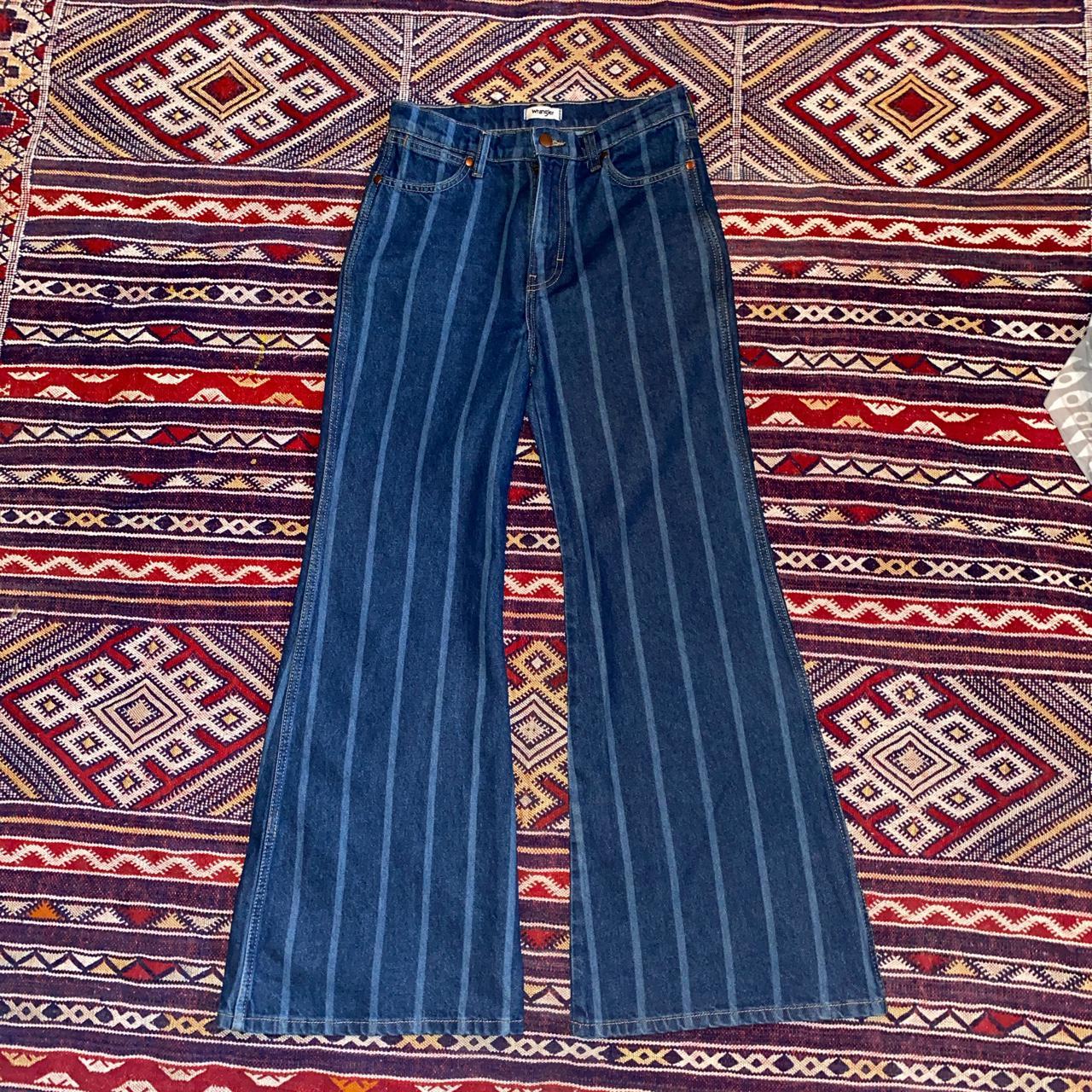 wrangler striped bell bottoms