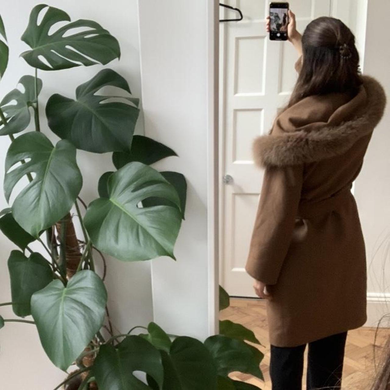 wool coat with tie belt