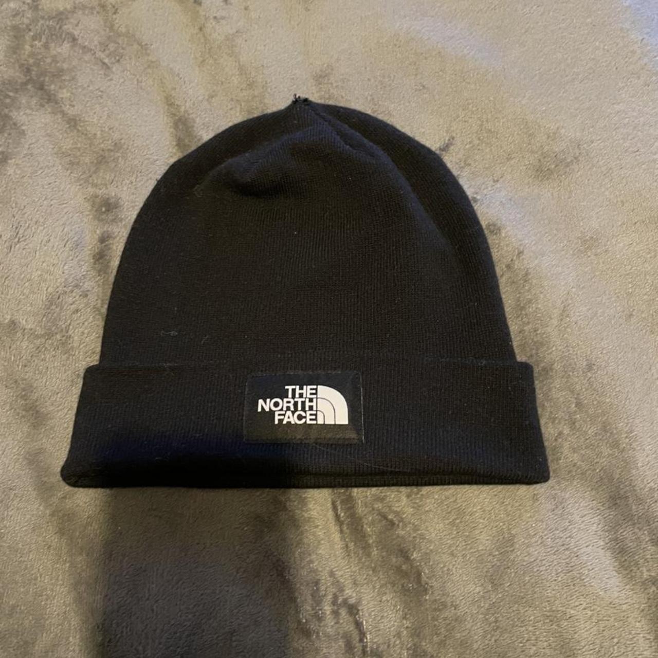 Black north face beanie Unisex Only been worn once - Depop